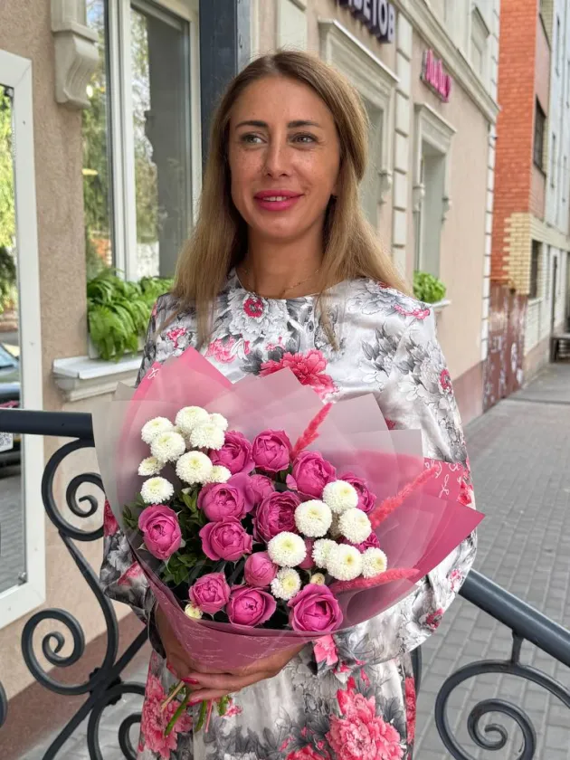 Букет  с розой «Чудеса»