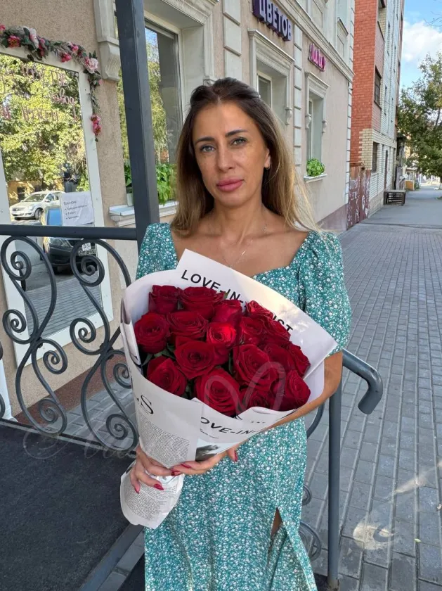 Букет из роз «Первый поцелуй»