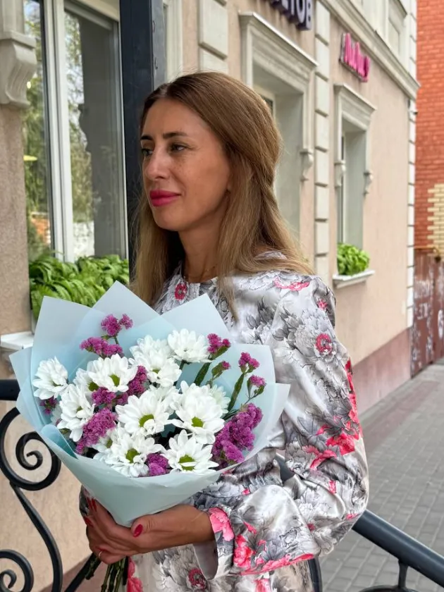 Букет  с хризантемой «Баланс»
