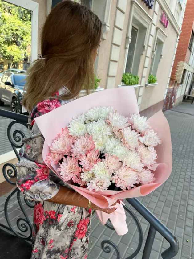 Монобукет с хризантемой «Адель»