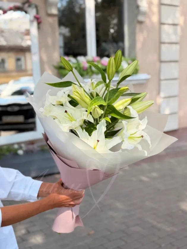 Букет из лилии «Белое золото»