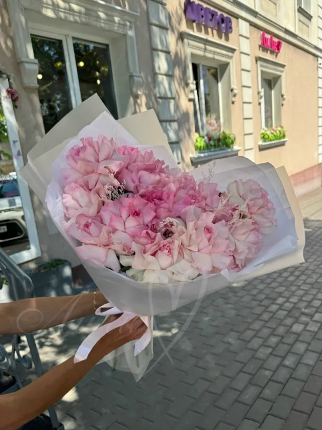 Букет с французской розой  «Первое свидание»