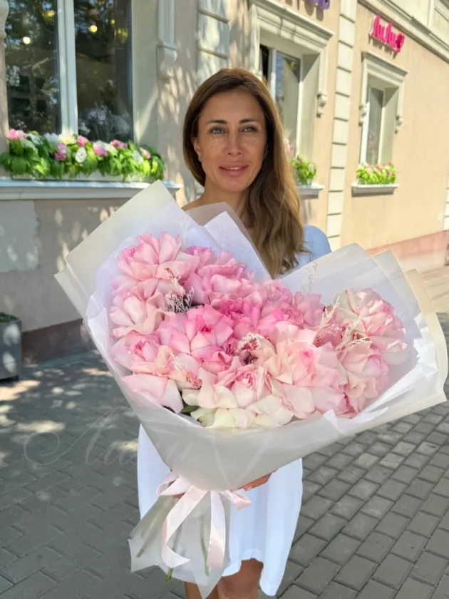 Букет с французской розой  «Первое свидание»