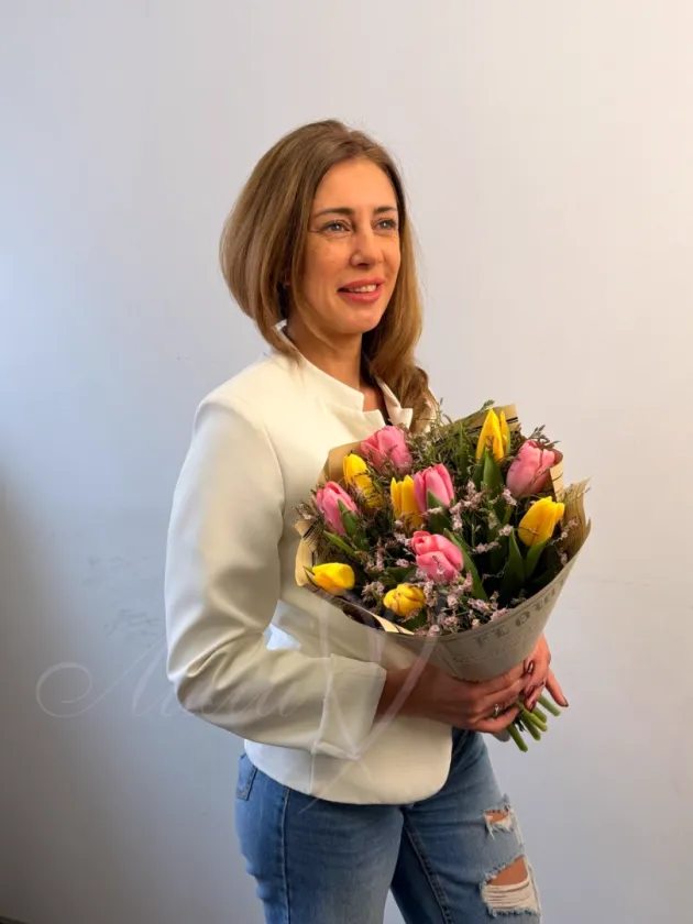 Букет из тюльпанов «Рассвет»