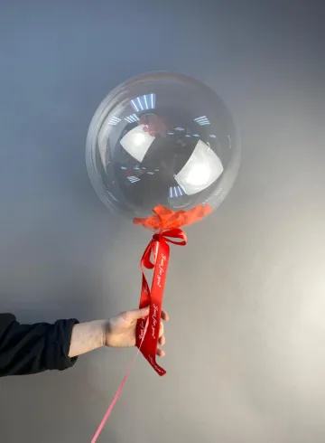 Шар прозрачный бохо от интернет-магазина цветов в 