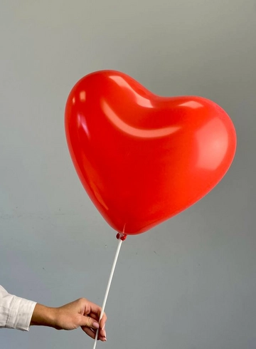 Шар воздушный латексный  красный на палочке от интернет-магазина цветов в 