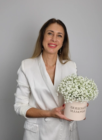 Композиция из гипсофилы « Мама как Ангел» от интернет-магазина цветов в 