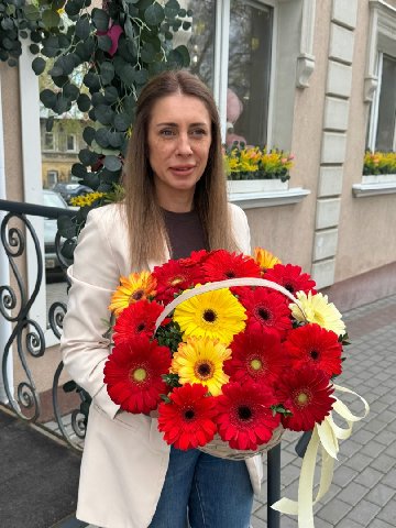 Композиция из гербер &laquo;Яркий Восторг&raquo; от интернет-магазина цветов в 