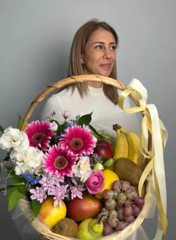 Корзина &laquo;Фруктовая фантазия&raquo; от интернет-магазина цветов в 
