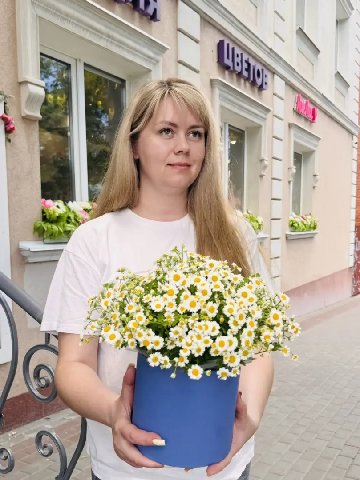 Композиция из ромашек &laquo;Солнышко&raquo; от интернет-магазина цветов в 