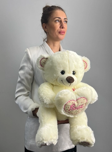 Мягкая игрушка «Мишка с сердцем". от интернет-магазина цветов в 