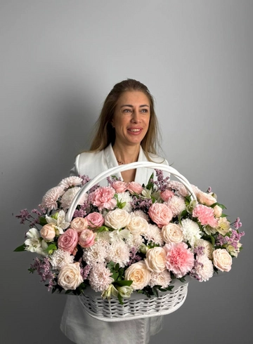 Композиция сборная «Розовый Зефир» от интернет-магазина цветов в 