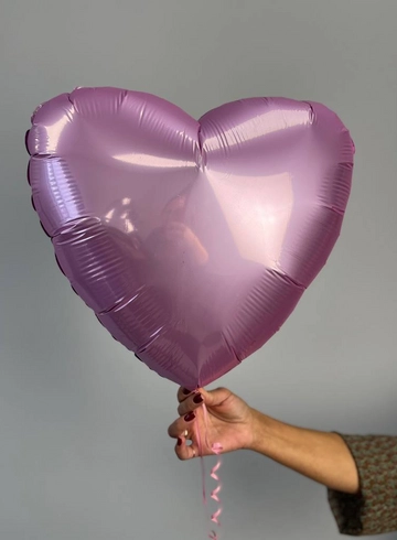 Шар сердце фольгированный розовый от интернет-магазина цветов в 