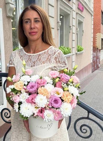 Сборная композиция с эустомой &laquo;Милая&raquo; от интернет-магазина цветов в 