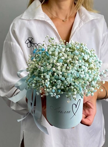 Композиция с гипсофилой &laquo;Мята&raquo; от интернет-магазина цветов в 