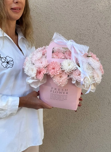 Композиция из хризантемы «Розовый сад» от интернет-магазина цветов в 