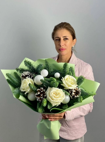 Букет «Белый снег» от интернет-магазина цветов в 