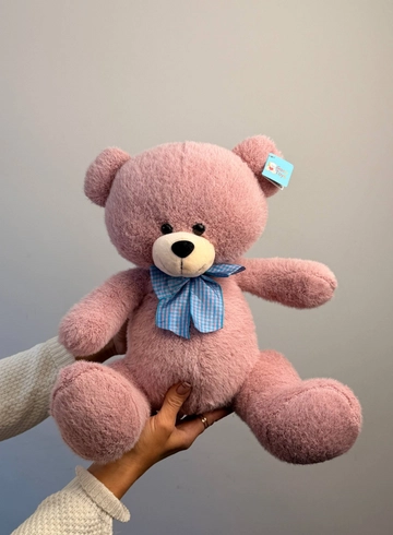 Мягкая игрушка &laquo;Мишка с синим бантом&raquo; от интернет-магазина цветов в 