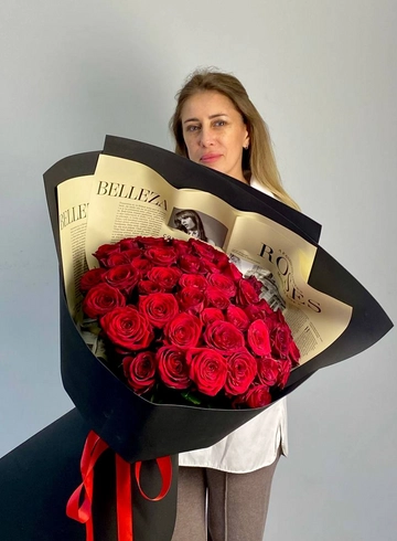 Букет из роз &laquo;Безумные чувства&raquo; от интернет-магазина цветов в 