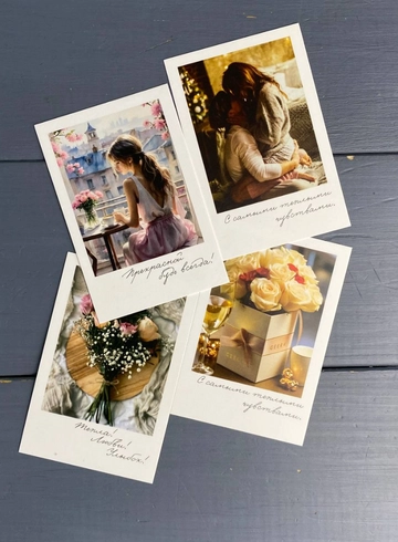 Мини-открытка от интернет-магазина цветов в 