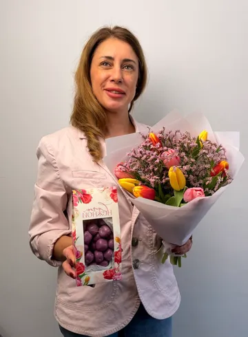 Набор из цветов и маракуйи &laquo;Наслаждение&raquo; от интернет-магазина цветов в 