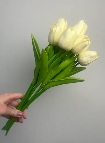 Тюльпан искусственный белый от интернет-магазина цветов в 