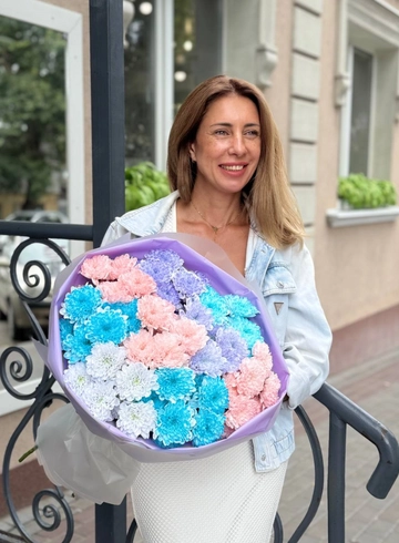 Букет из хризантем &laquo;Симфония цветов&raquo; от интернет-магазина цветов в 