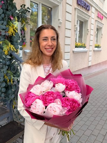 Букет из пионов &laquo;Яркие мечты&raquo; от интернет-магазина цветов в 