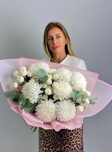 Букет из хризантем «Мечта поэта» от интернет-магазина цветов в 