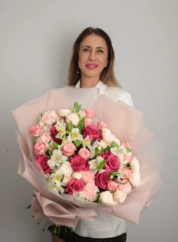 Букет «Клубничный зефир» от интернет-магазина цветов в 