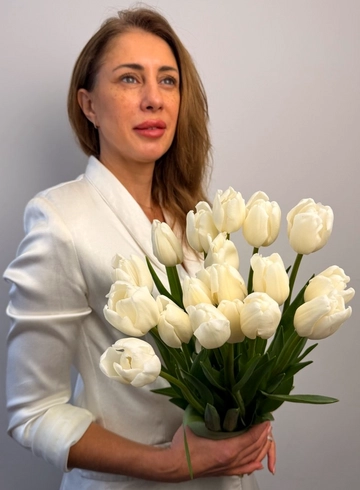 Тюльпан белый "Рапит Айс" от интернет-магазина цветов в 