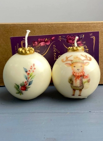 Свечи новогодние от интернет-магазина цветов в 