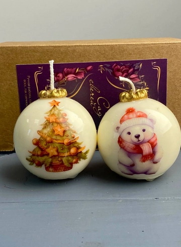 Свеча декоративная новогодняя от интернет-магазина цветов в 